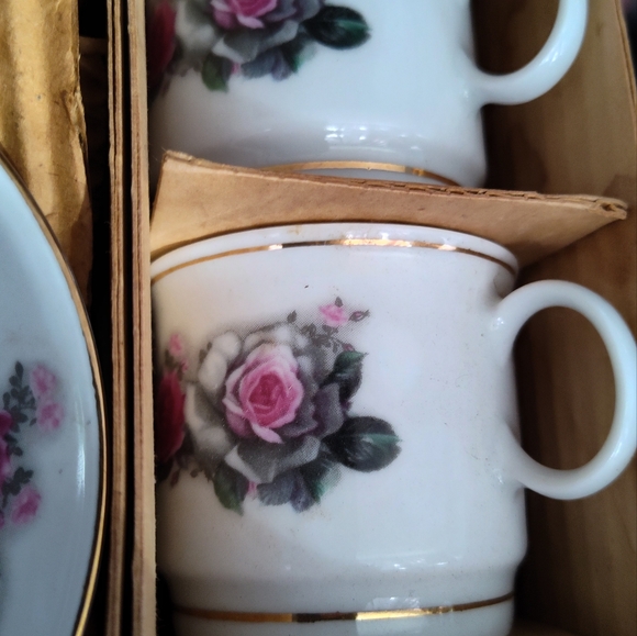 NEW! Vintage Asian Coffee Cup Set - Picture 2 of 5